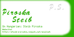 piroska steib business card